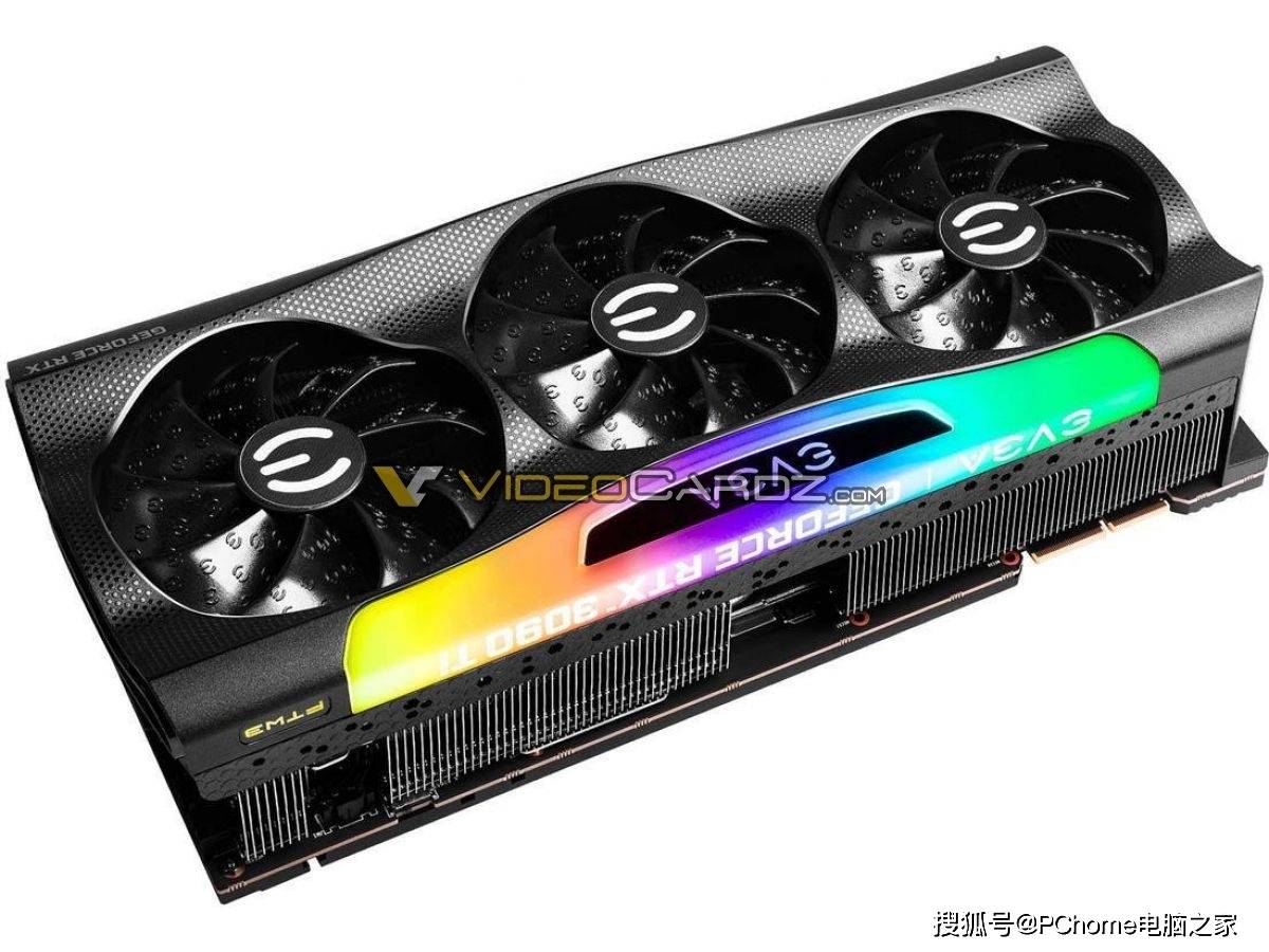 接口|EVGA卡皇RTX 3090Ti曝光 3风扇16针供电3.5插槽厚度