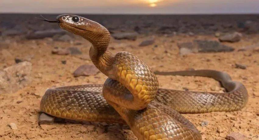 内陆太攀蛇(inland taipan)又名内陆盾尖吻蛇,属眼镜蛇科太攀蛇属,是
