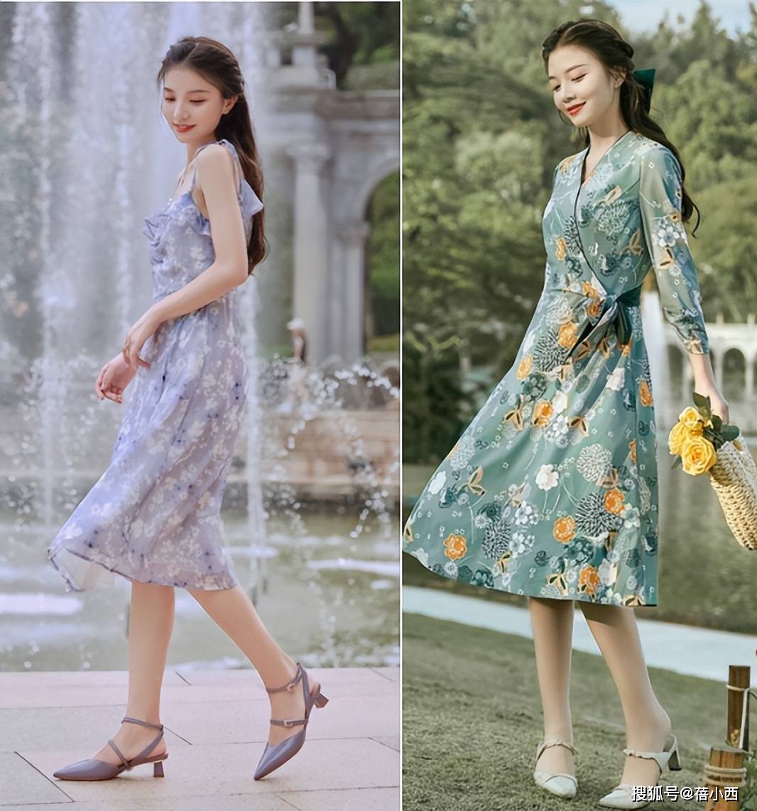 气息 法式风连衣裙太火了，穿上优雅显气质，奔三奔四女性轻松hold住