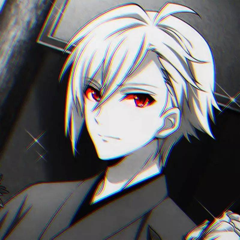 黑白男生动漫头像