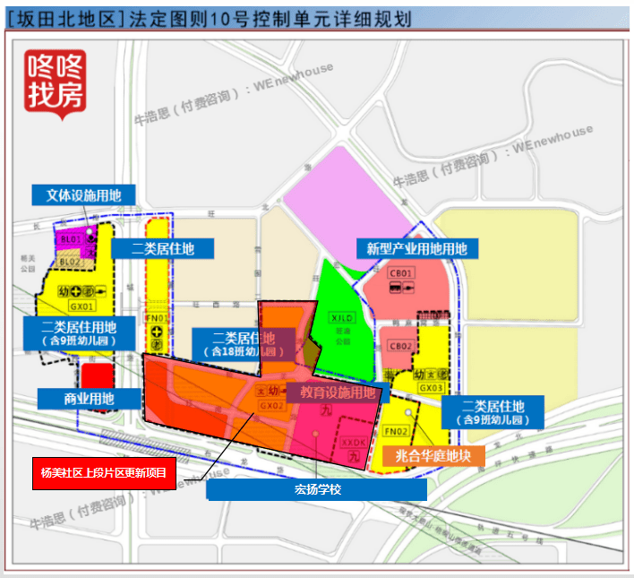 坂田街道杨美社区上段片区城市更新单元计划》(草案)