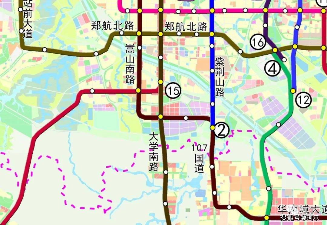 郑州地铁15号线南段亮相,如能确立,这些核心区域要提前恭喜了!