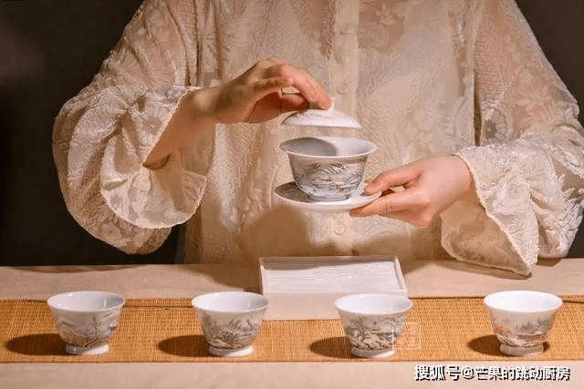 古装喝茶图片大全图片