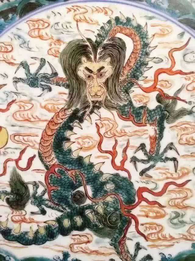 万历时期康熙龙纹为鬼头龙 气势凶猛成化山石钥匙山多见清早期山石瘦