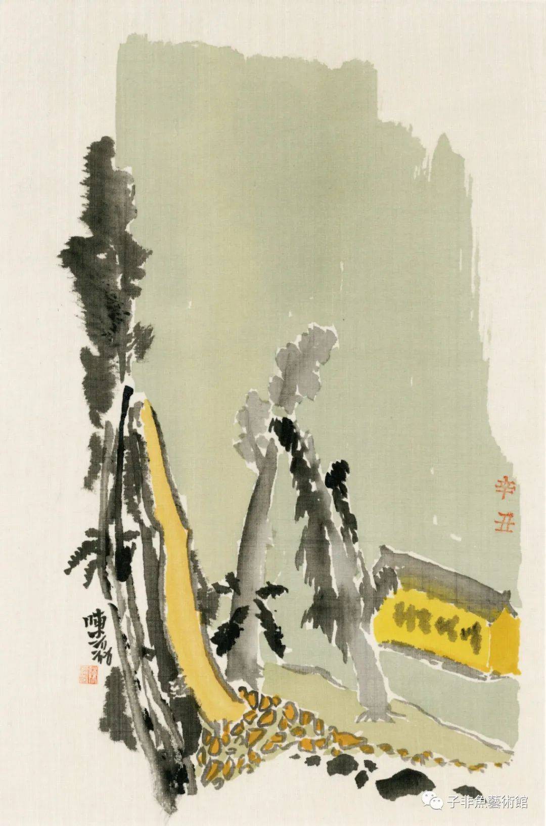 陈磊 《立春》 设色纸本 2021年中国美术学院中国画与书法艺术学院