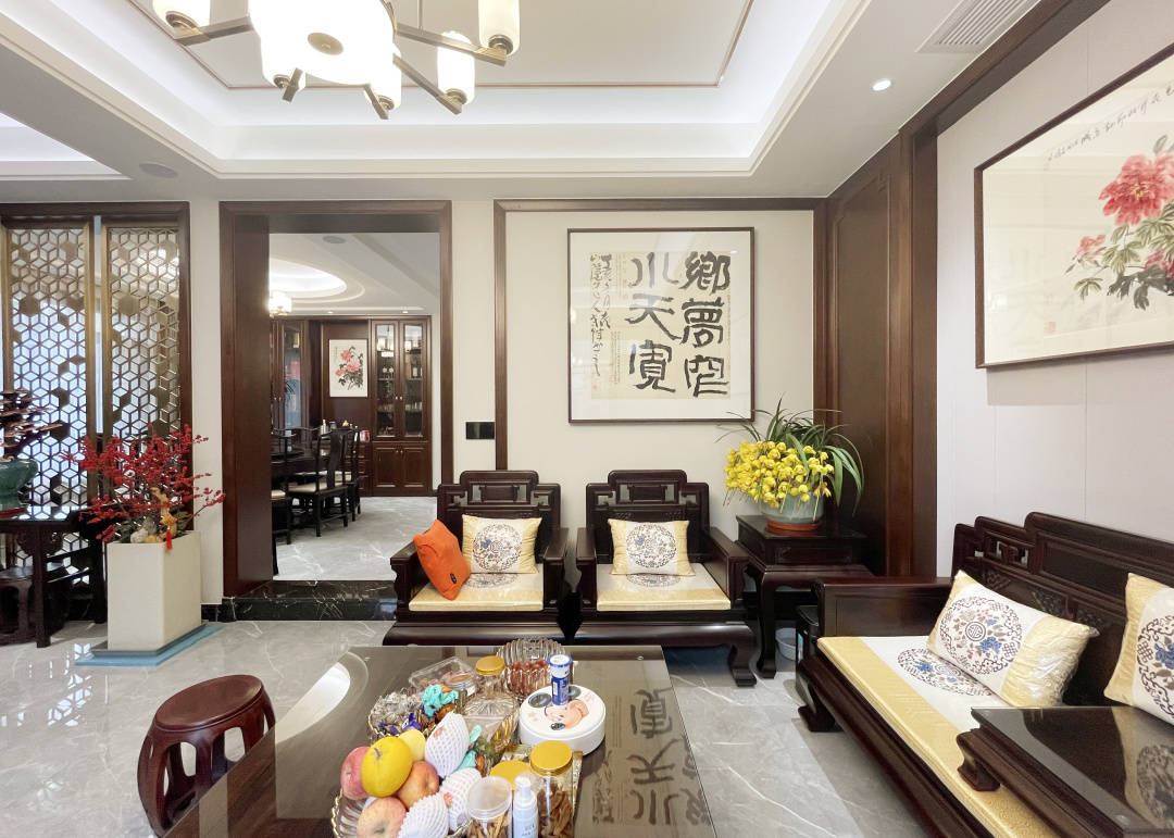 诸暨装修东方俊园437㎡排屋装修实景隐逸东方的静谧风雅