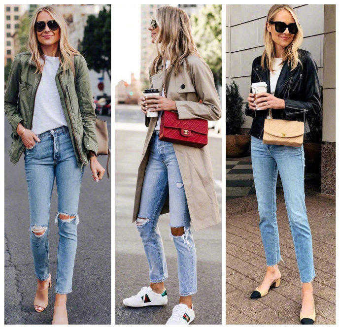 原创牛仔裤如何穿出高级感分享27套欧美风格搭配照着穿就很大气