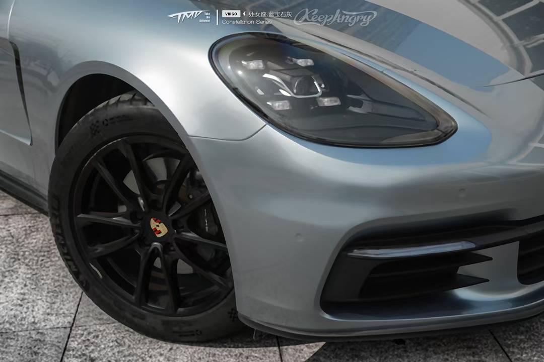 保时捷帕拉梅拉tmd潮牌改色膜处女座蓝宝石灰