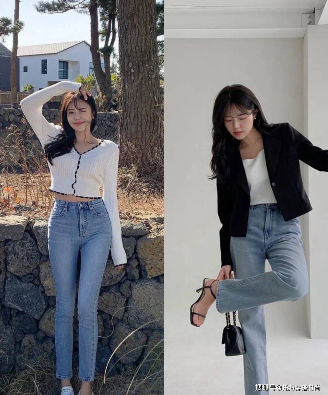 这才是有女人味的韩系穿搭模板 30 40岁女性 照着穿就很美 粉紫色