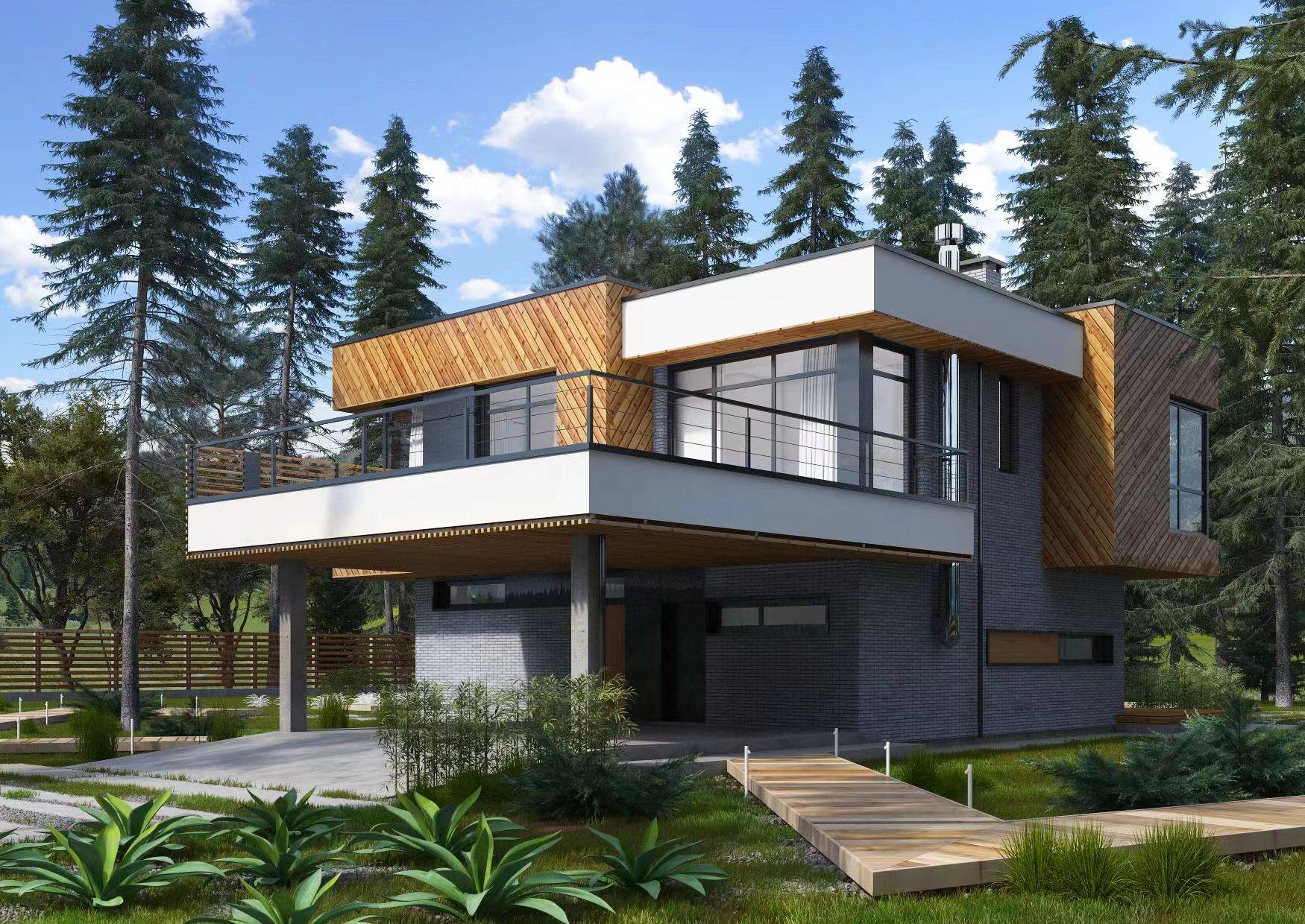 乡村现代风,来看看有品位的人如何选择乡村住房_建筑_别墅_施工图