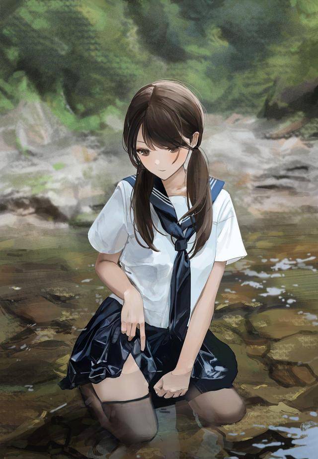 在河边遇到了洗袜子的jk少女粉丝锐评:不是初代奥特曼就是炸鱼