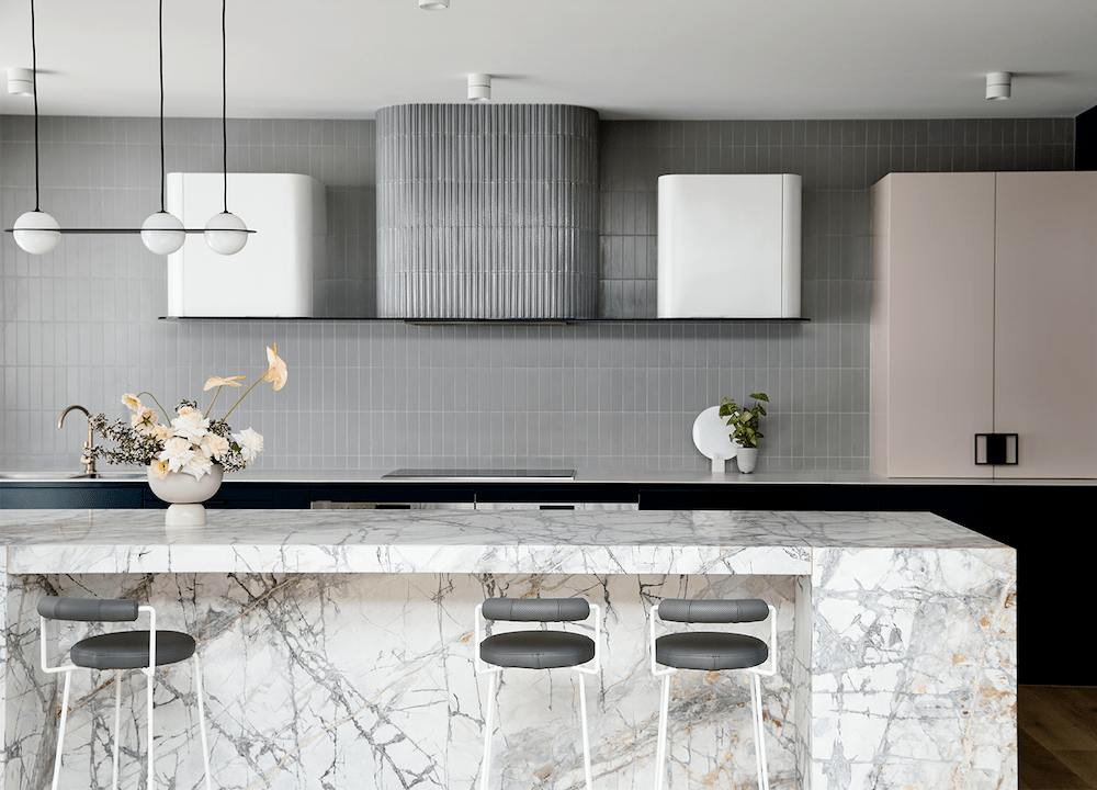 天然大理石打造多功能岛台_空间_独立式_厨房