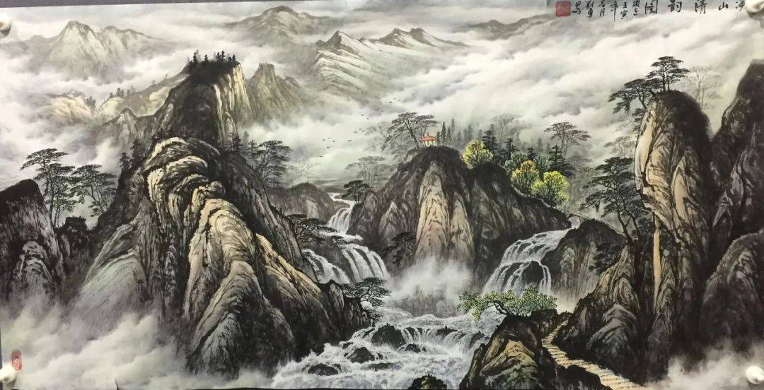 刘勇画家的山水,大气磅礴,笔墨从容,妙趣横生,他的山水画中,营造出来