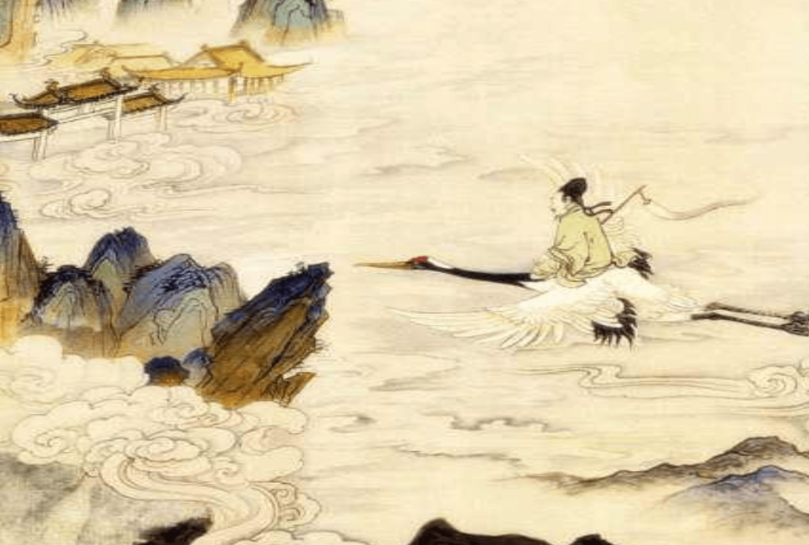 中国有一个典故叫驾鹤西去,意思是骑着鹤飞往天堂
