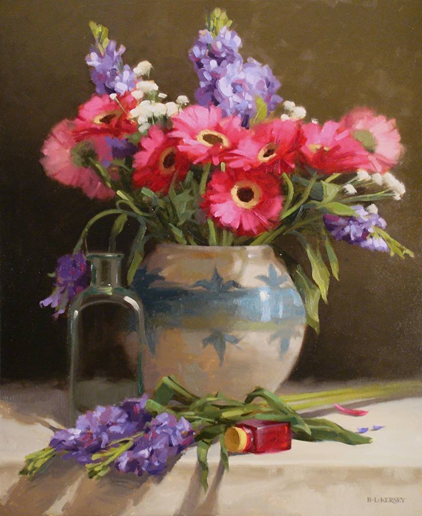 优雅传统的静物花卉油画好看极了