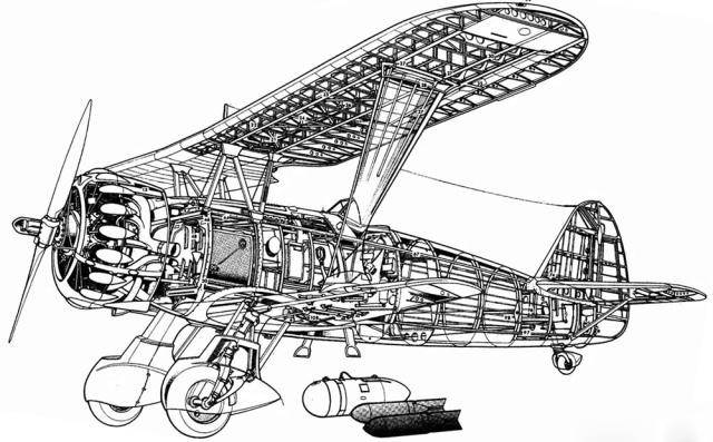被斯图卡掩盖住的经典德国hs123俯冲轰炸机