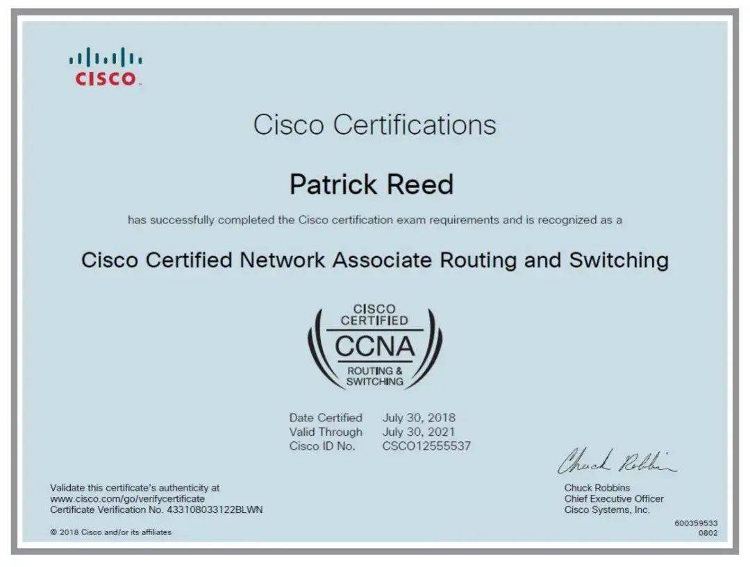 思科ccna ccnp ccie证书思科认证是由网络领域著名的厂商--cisco公司