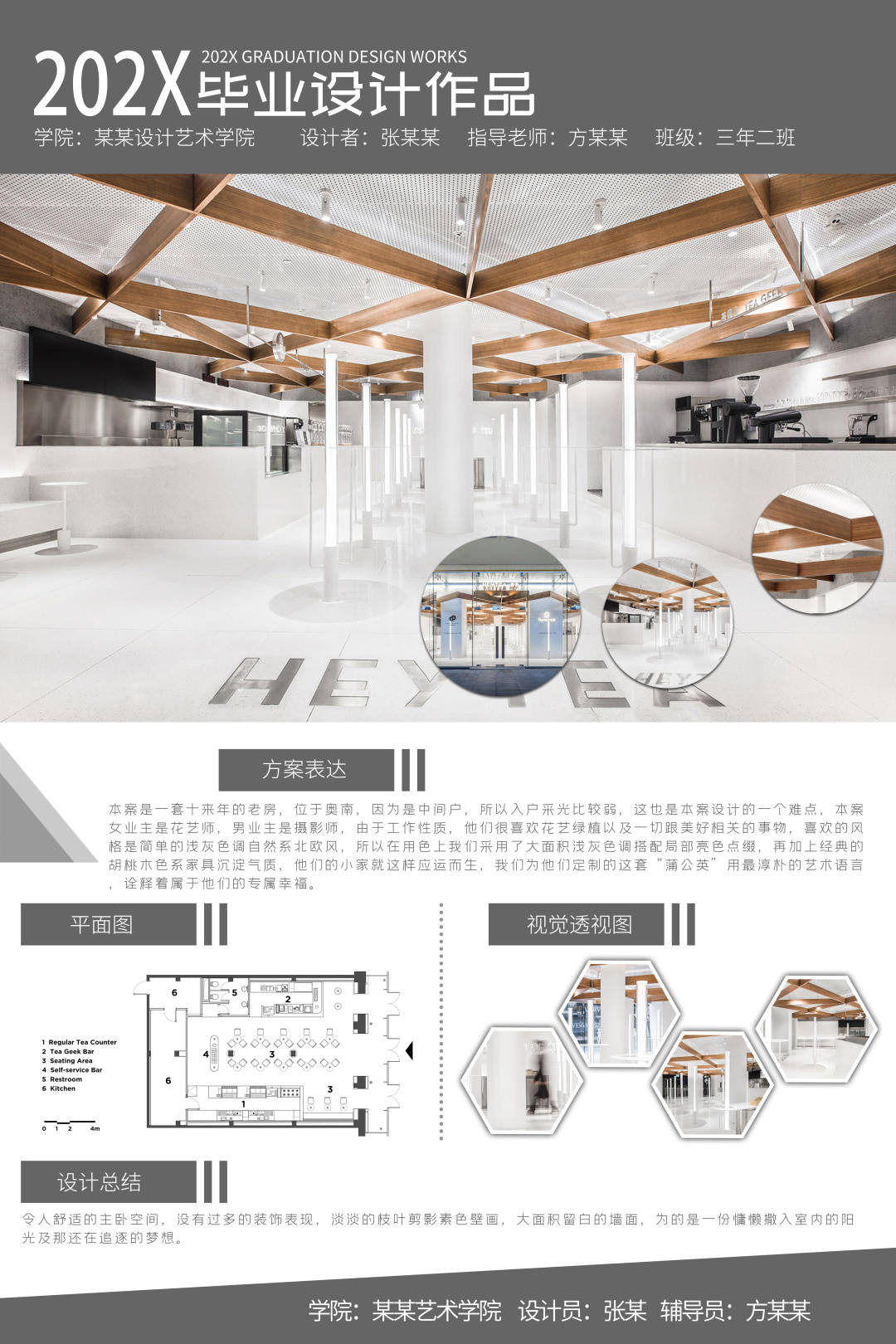 原创你的毕设就差这一份展板排版psd