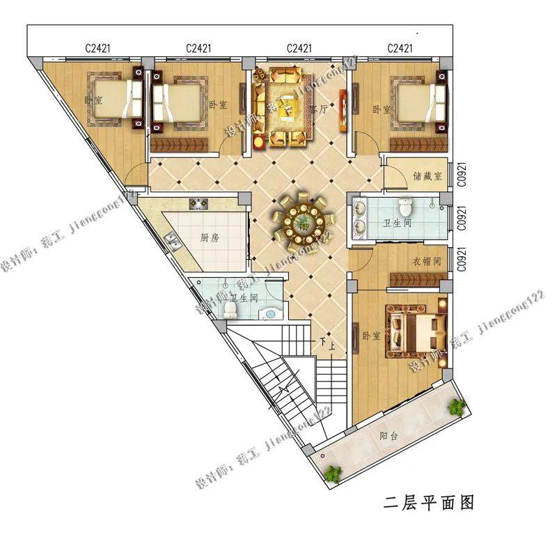 三角形宅基地怎么建房?设计头都薅秃了,终于让业主满意了