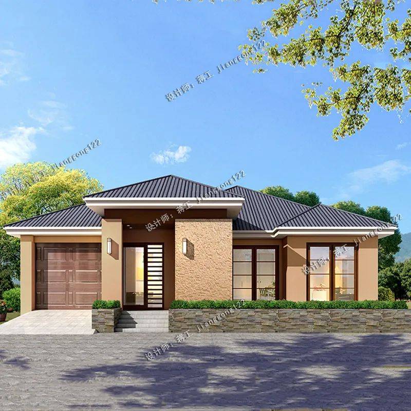 原创4款现代风格一层农村别墅这样的平房你在农村绝对没见过