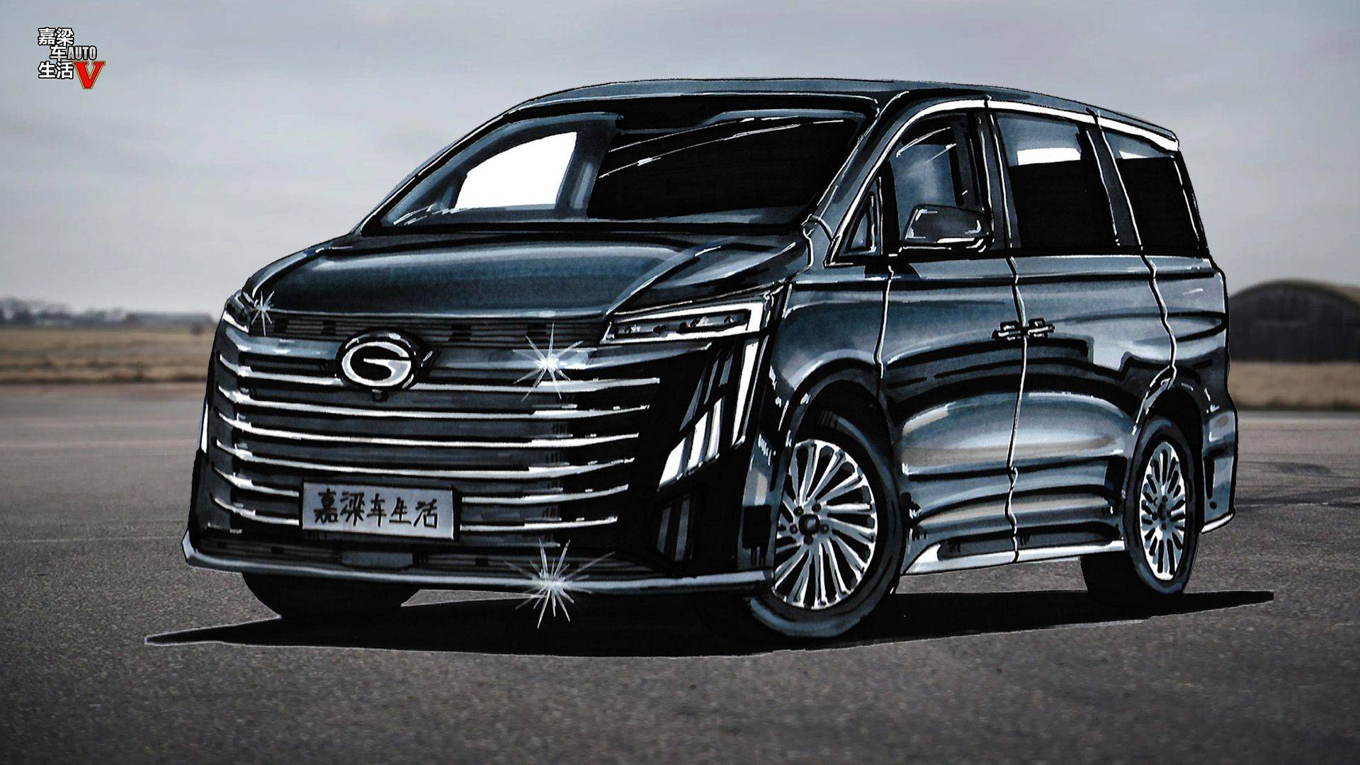 手绘揭秘全新一代传祺m6商务车将提供丰田ths混动技术车型