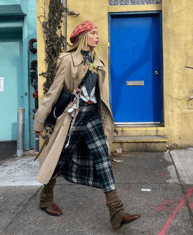 纽约时尚博主lindsay春日色彩混搭复古风占有一席之地