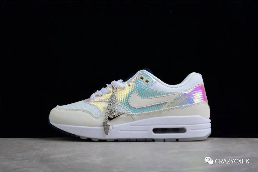 耐克彩虹渐变光之城nikeairmax1lavillelumiere半掌气垫复古跑步鞋