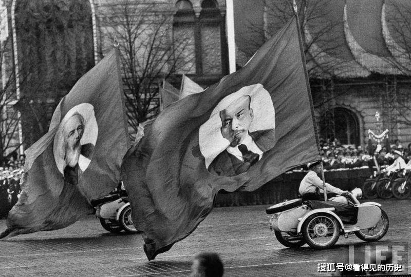 原創老照片1958年蘇聯五一勞動節莫斯科盛大的閱兵式