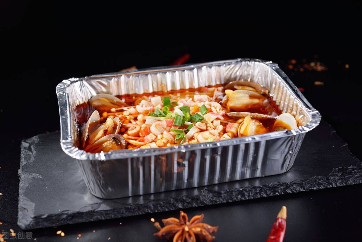 原创做法很简单不出家门也可以吃到美味的锡纸花甲粉