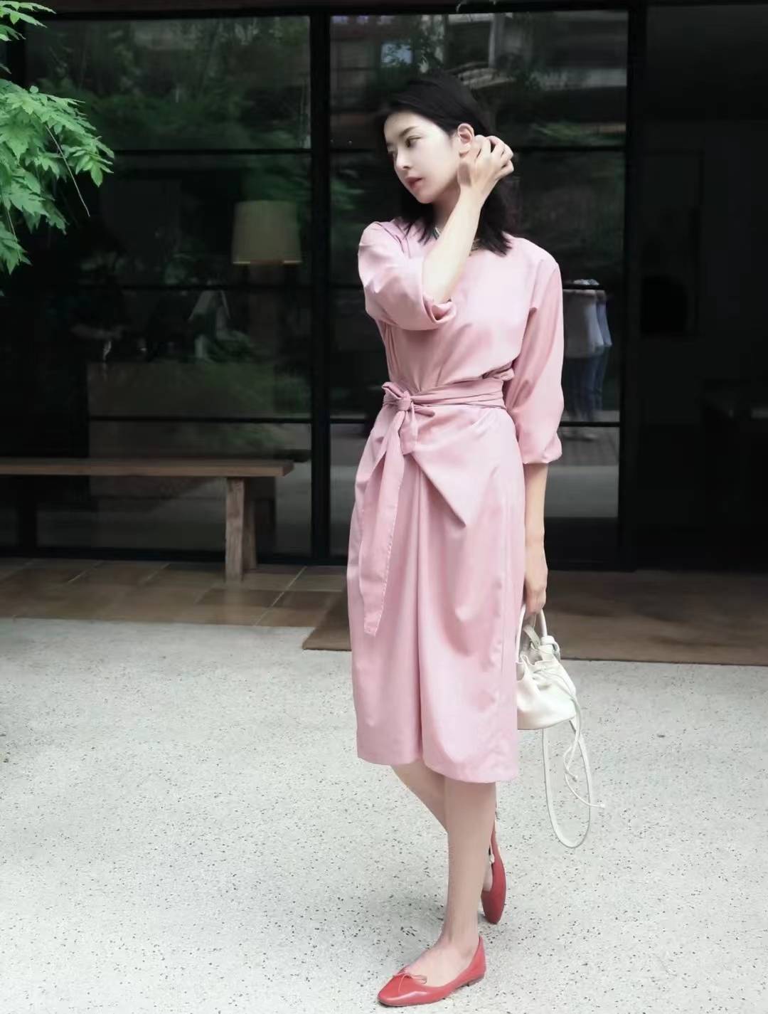 原创长袖连衣裙怎么搭配好看