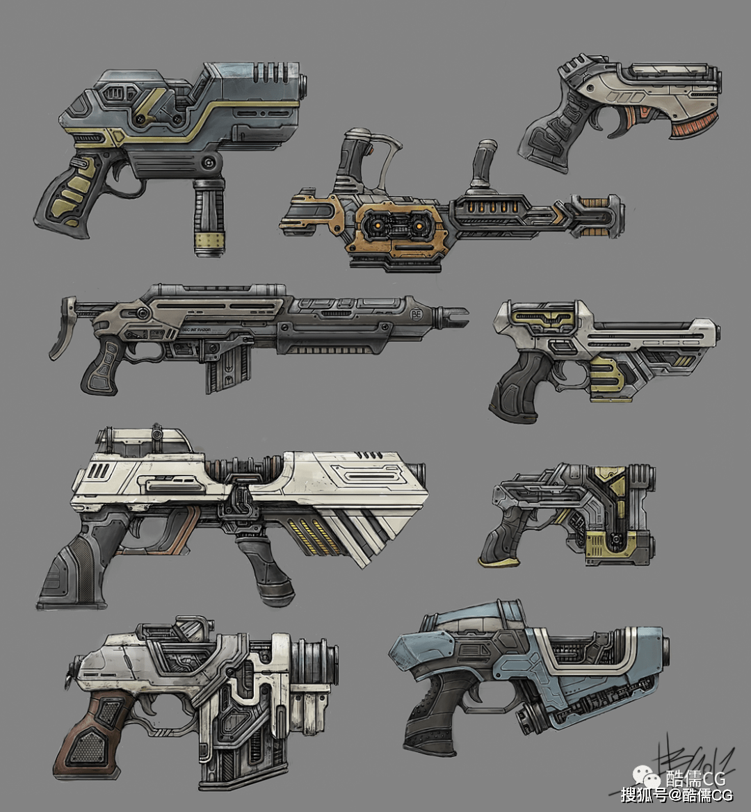 建模参考丨3d枪炮激光次世代热武器素材分享第4期
