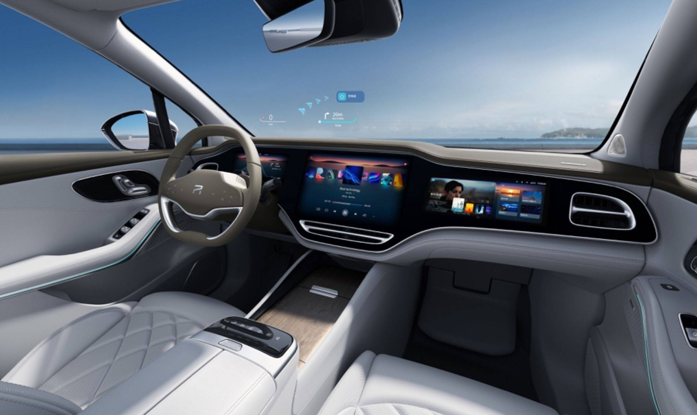 华为ar-hud平视系统 三联屏,飞凡r7公布内饰配置信息_搜狐汽车_搜狐网