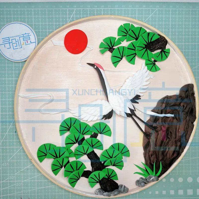 粘土达人松鹤延年粘土教程