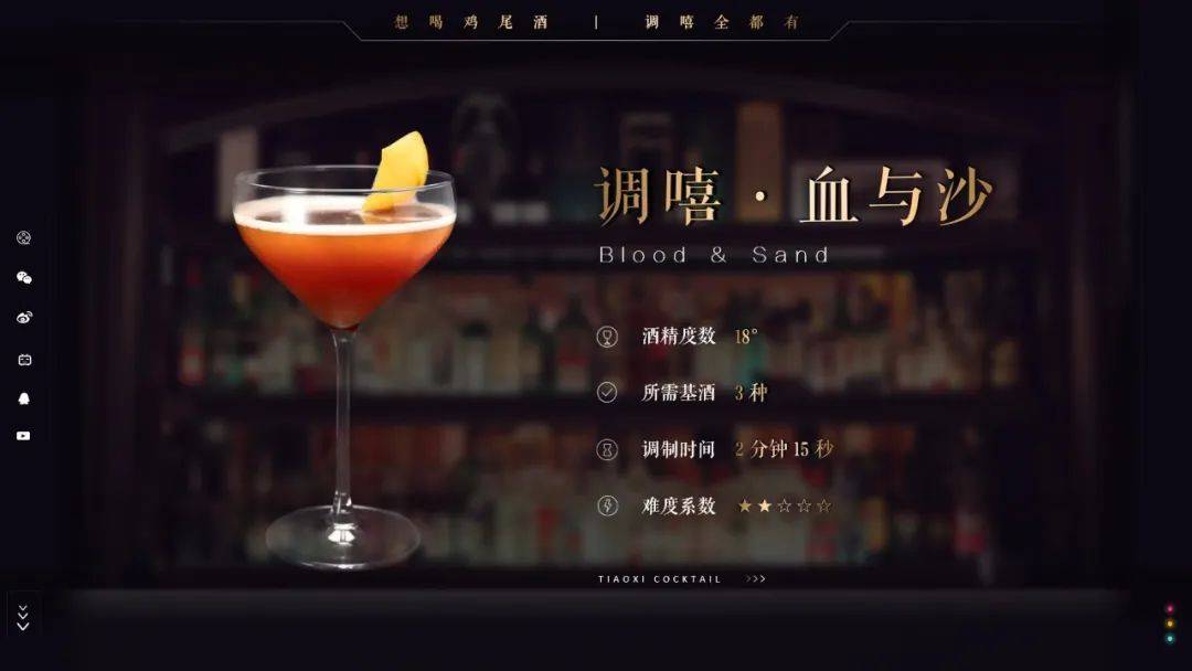 调嘻鸡尾酒之血与沙