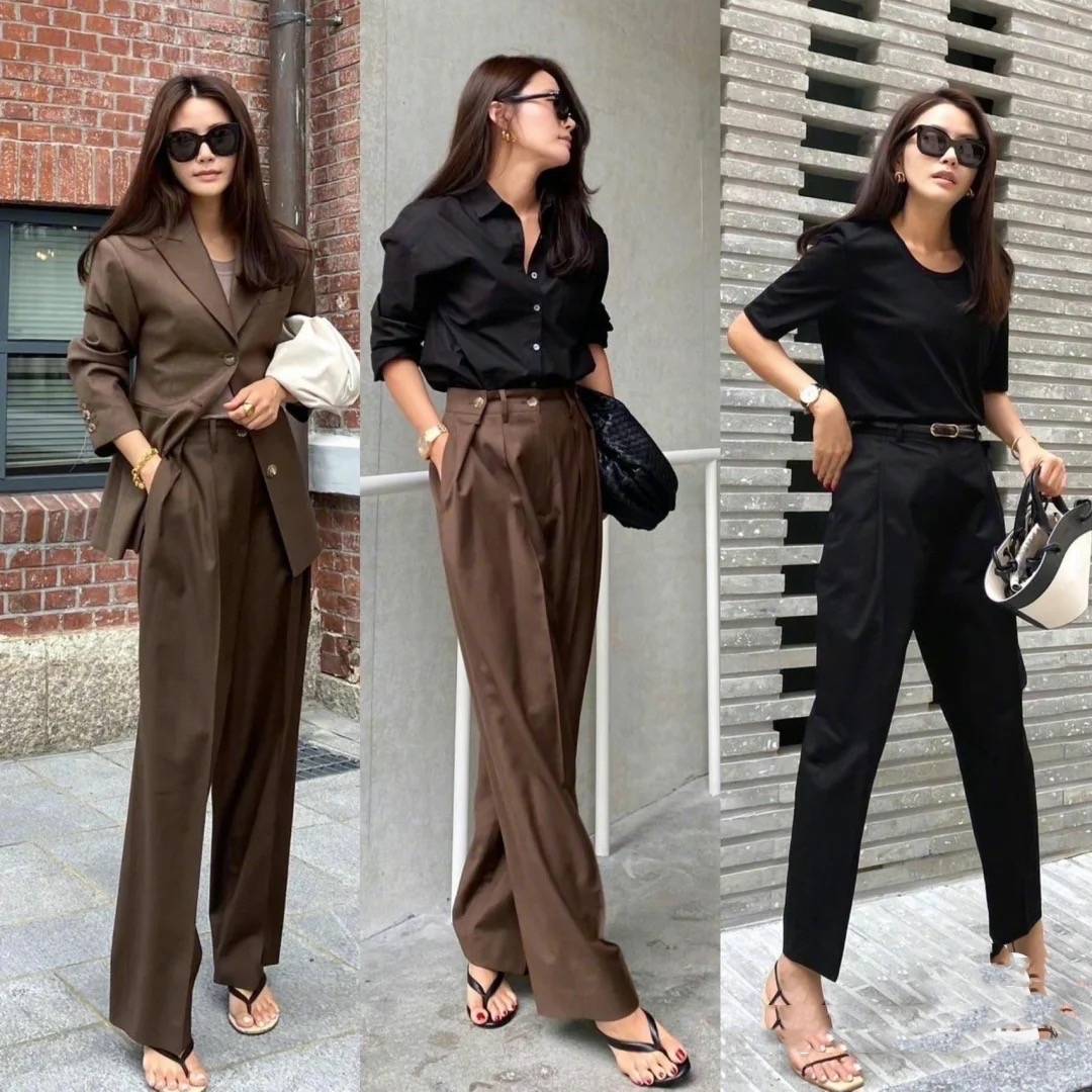 四十岁的女人别总穿裙子,"四条"裤子高级又百搭,遮肉还提气场_酷飒