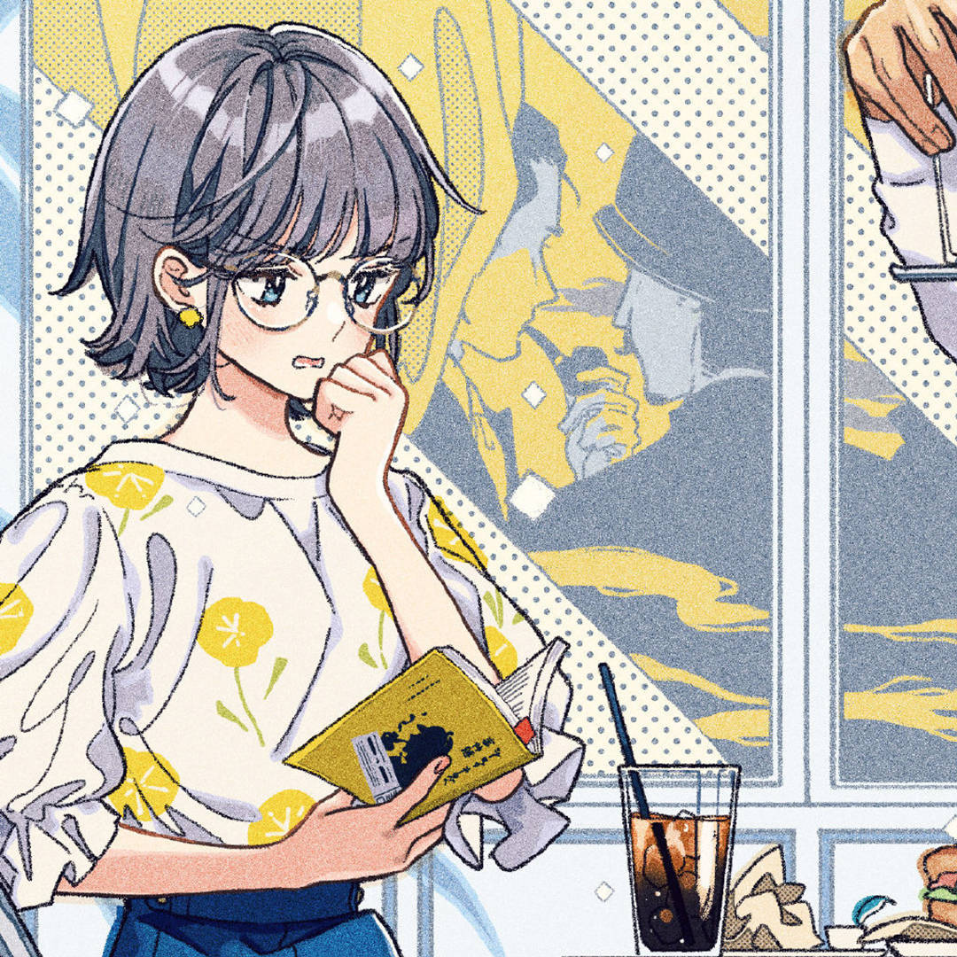 原创复古赛璐璐风格的小姐姐插画简单又明艳的小清新画风