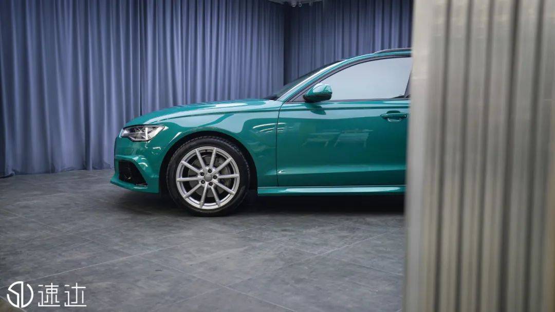 奥迪a6全车改色凯拉什绿