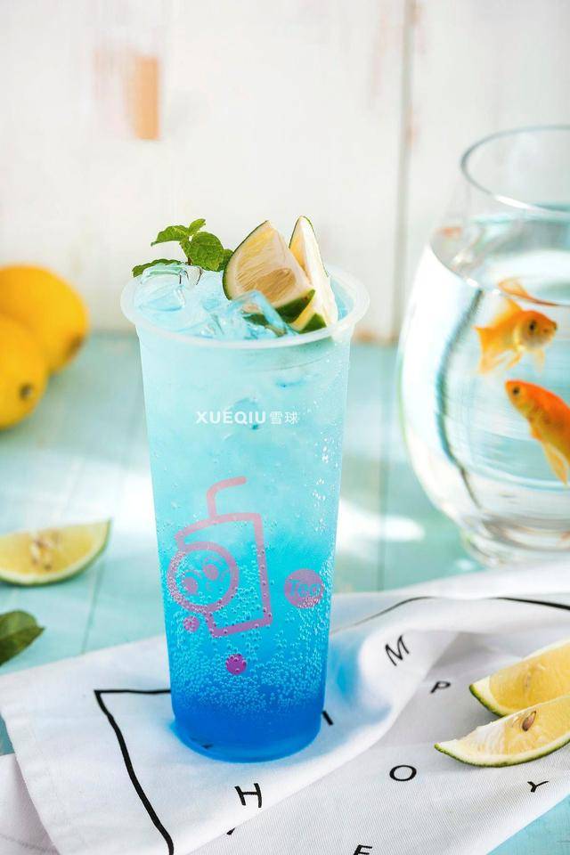 雪球奶茶雪球茶饮超火爆的海洋之星奶茶