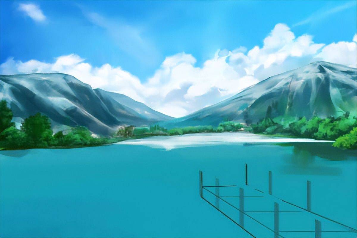 怎么画湖泊教你动漫湖面的画法技巧