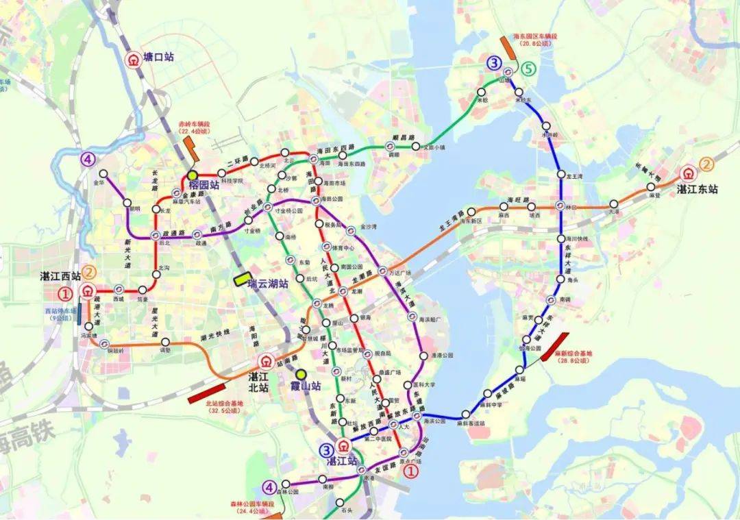 湛江将拟建多条轨道交通线路,有望在2035年建成