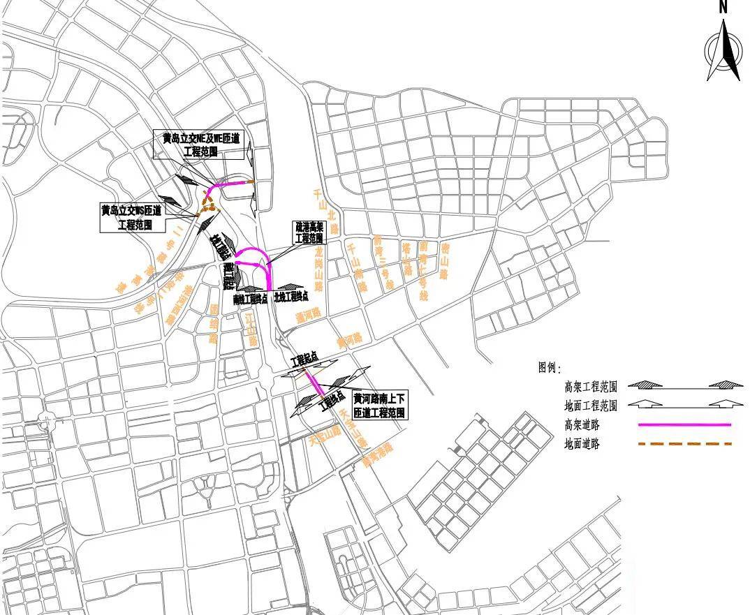 西海岸新区疏港高架部分路段将拓宽改造