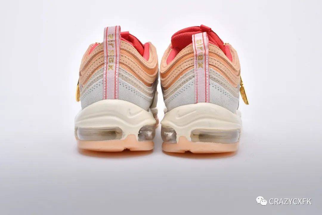 耐克 nike air max 97 sisterhood 复古子弹水蜜桃气垫慢跑鞋