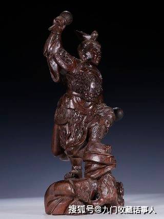 旧藏【紫檀木 双锤将 造像】_雕刻_褒奖_整料