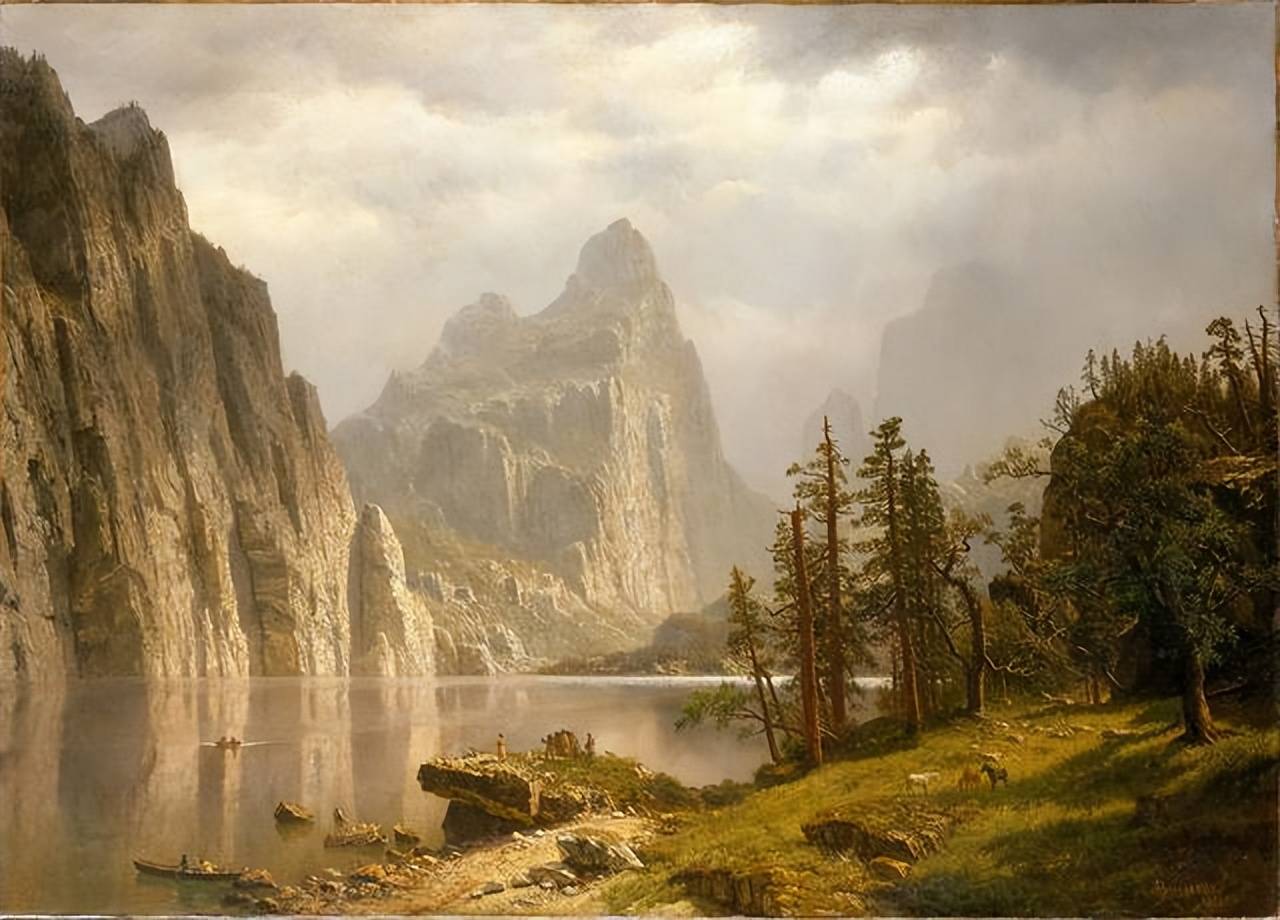 以浪漫的光和色，描绘出美国西部大场景的风景油画_手机搜狐网
