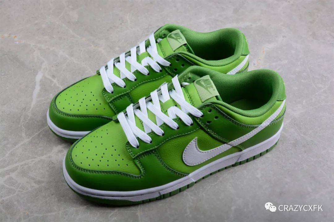 nike sb dunk low green white kermit 柠檬绿白低帮运动鞋