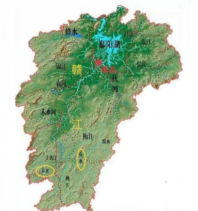 赣江地理位置图片