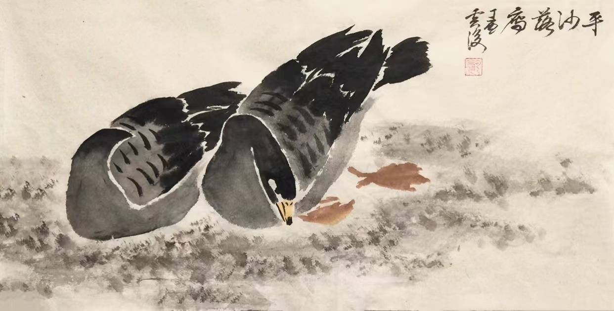 画家王雁的芦雁作品赏鉴