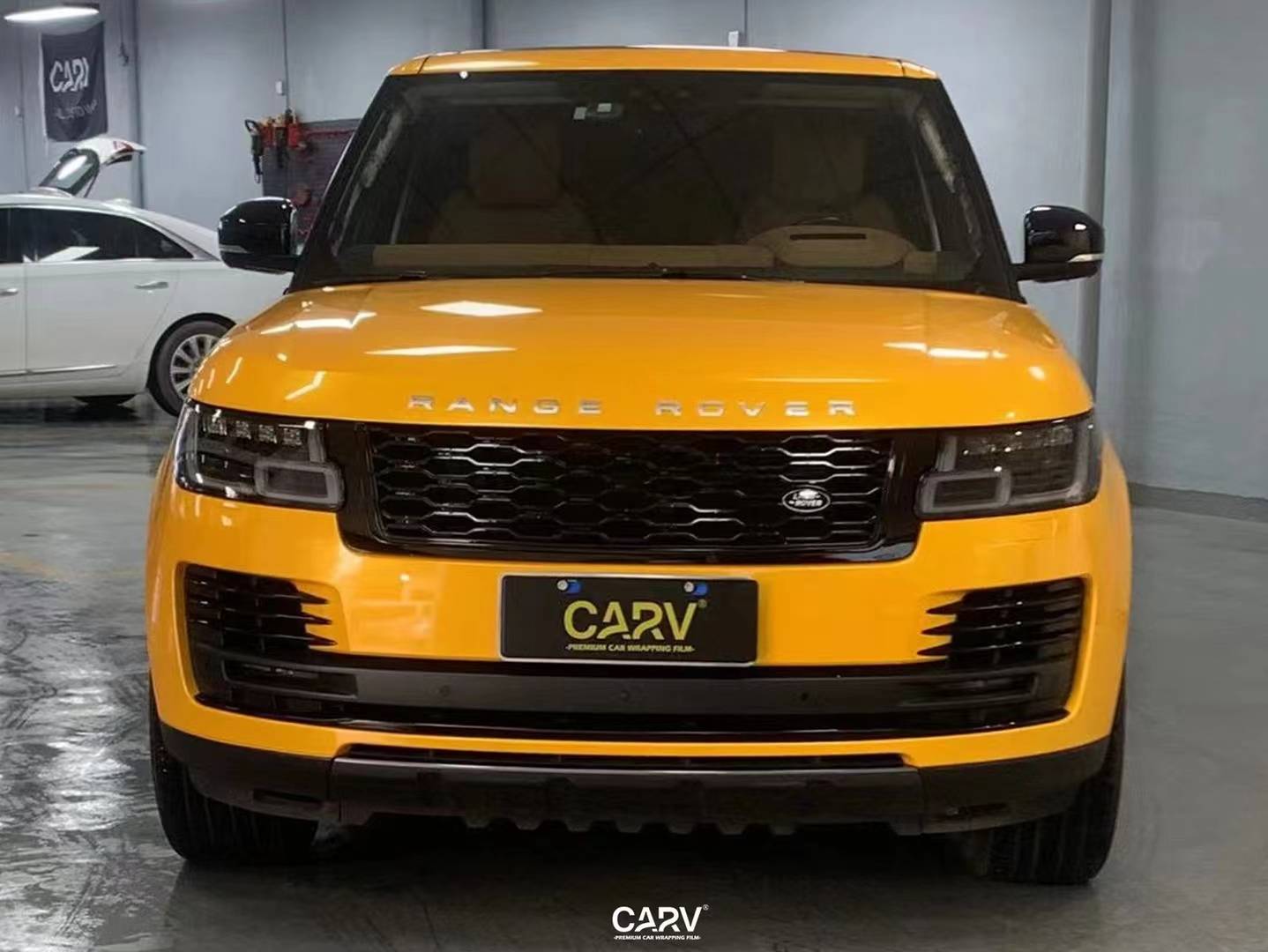 路虎揽胜卡孚改色膜超亮金属枫叶黄