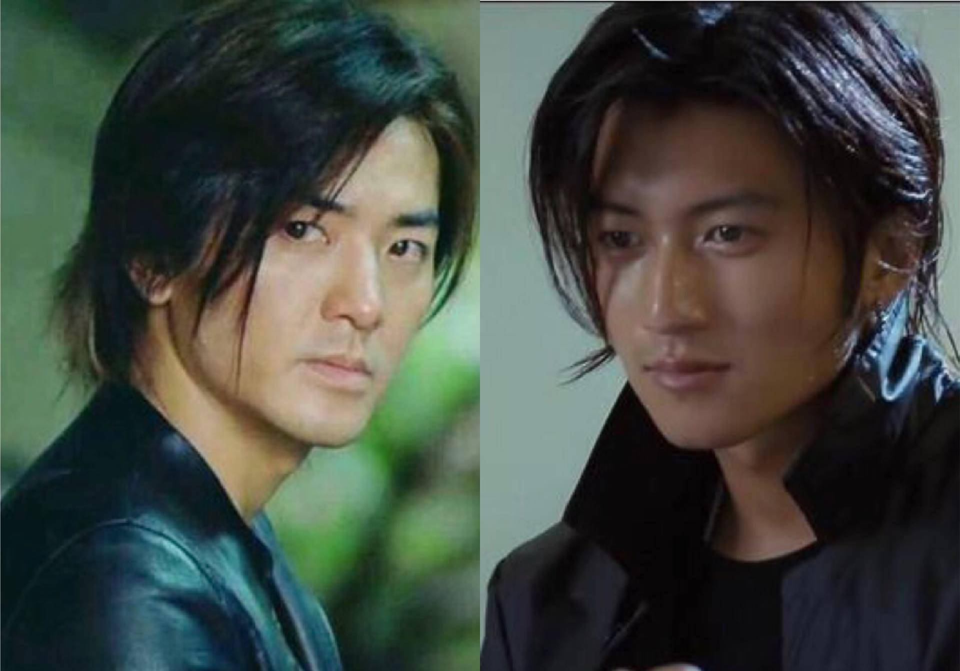 眼睛细长,嘴巴偏薄,看起来比较冷漠的郑伊健,谢霆锋都是靠长发出圈的