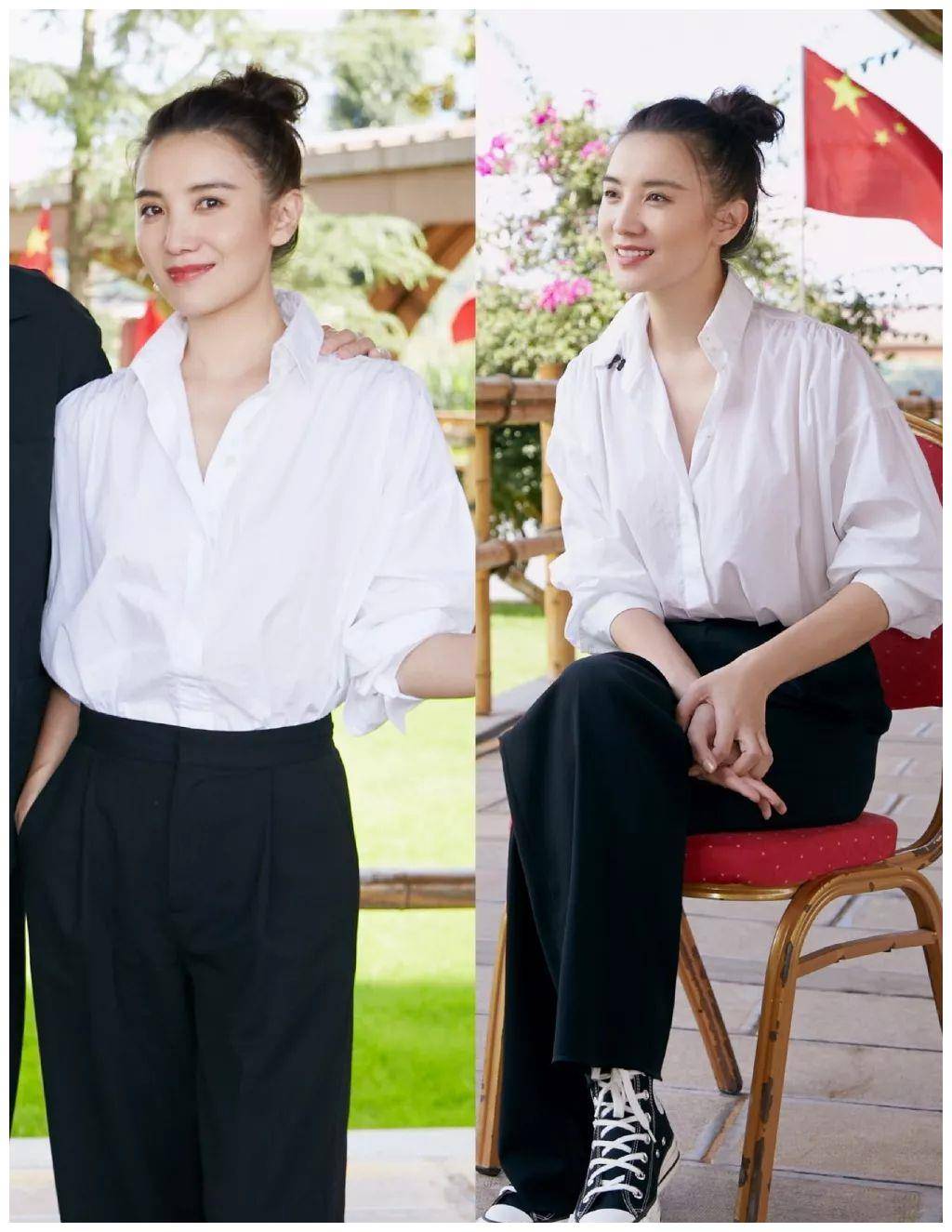 38怎么穿 参考宋佳的近期搭配 学会如何展现成熟女性的魅力 Look 衬衫 的设计